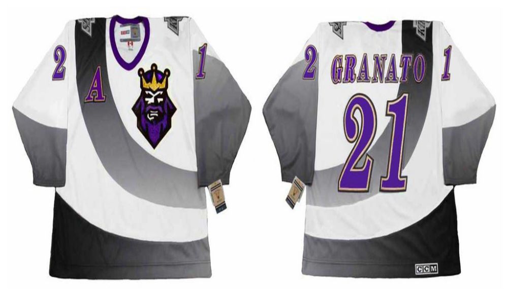 2019 Men Los Angeles Kings 21 Granato White CCM NHL jerseys